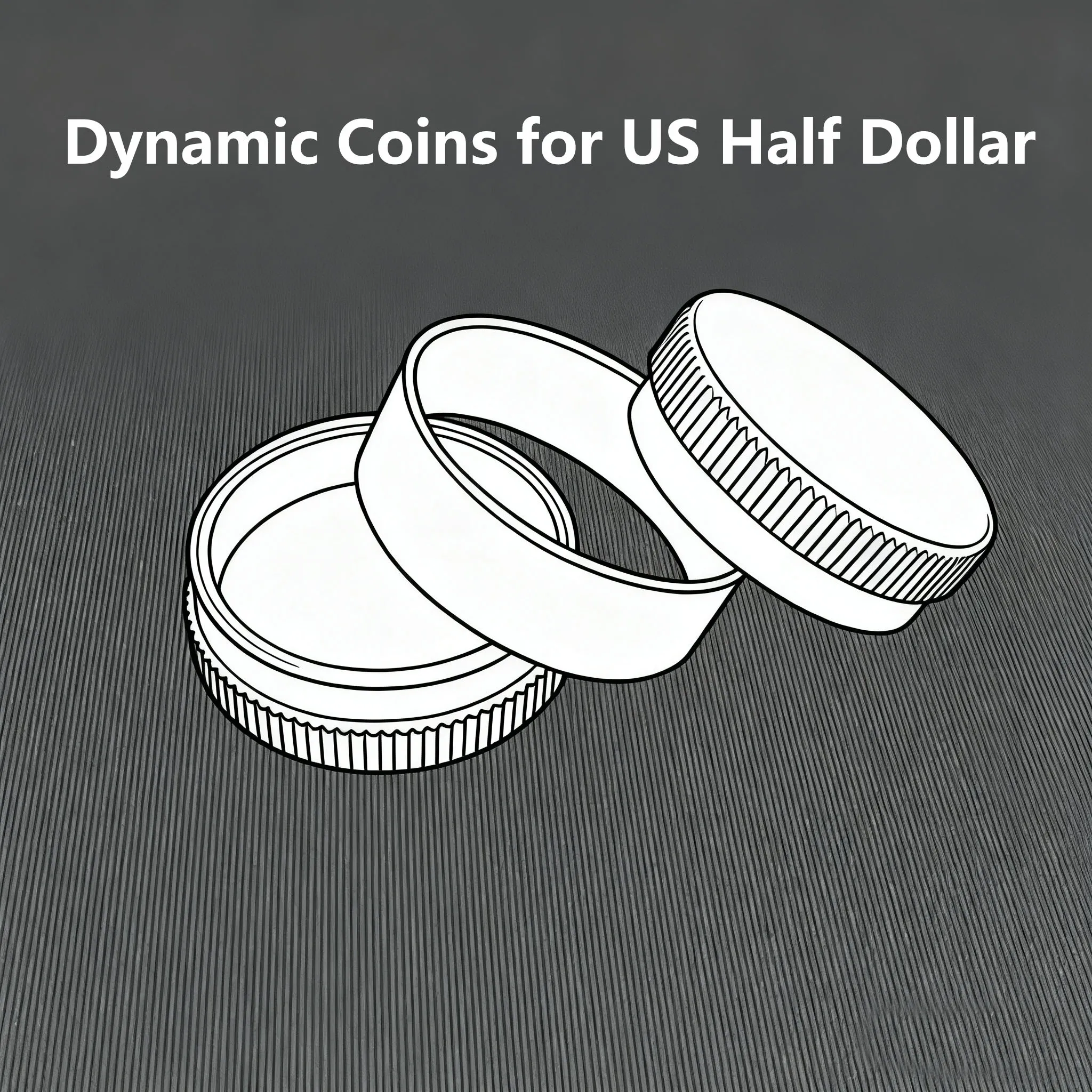 

Динамические монеты для США, полудолларовая пилообразная монета, волшебная монета крупным планом, монета исчезает, реквизит для фокусников