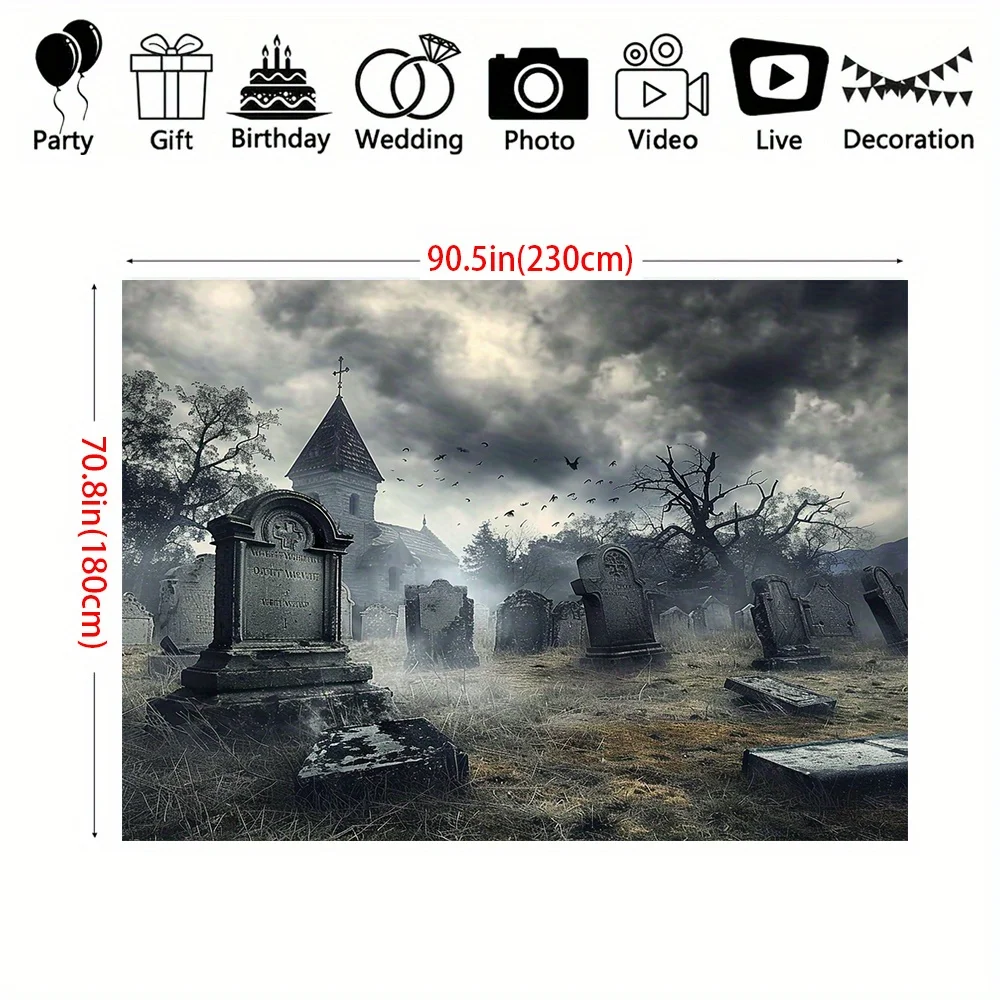 Halloween Horror backdrops - perfect for tombstones and haunted house designs, outdoor parties and decorations