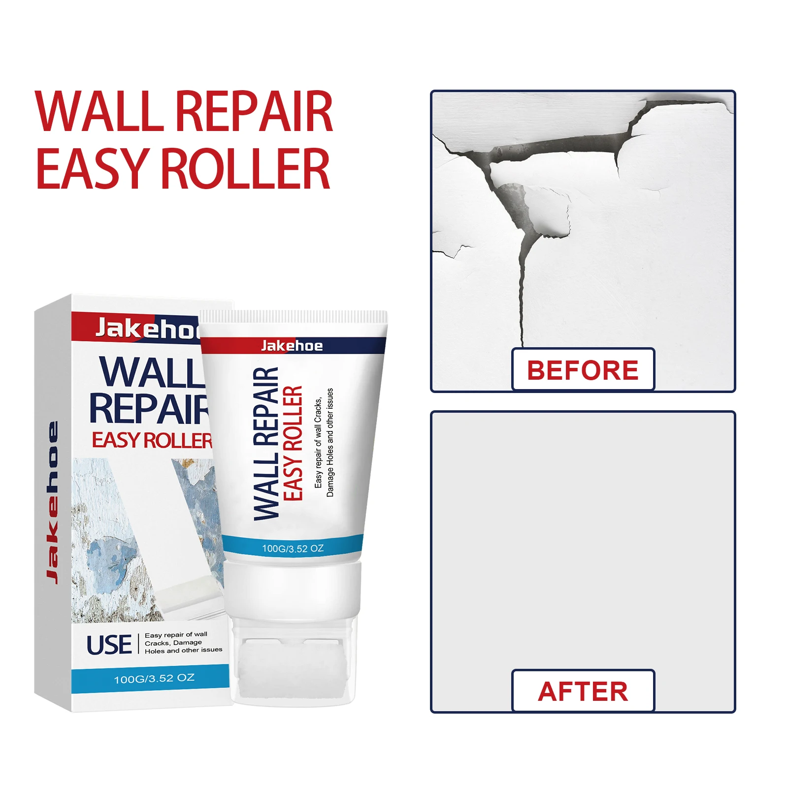 Quick-Drying Wall Repair Agent Waterproof Sealant Crack Filler White Patch for Instant Wall Restoration White Wall Restore
