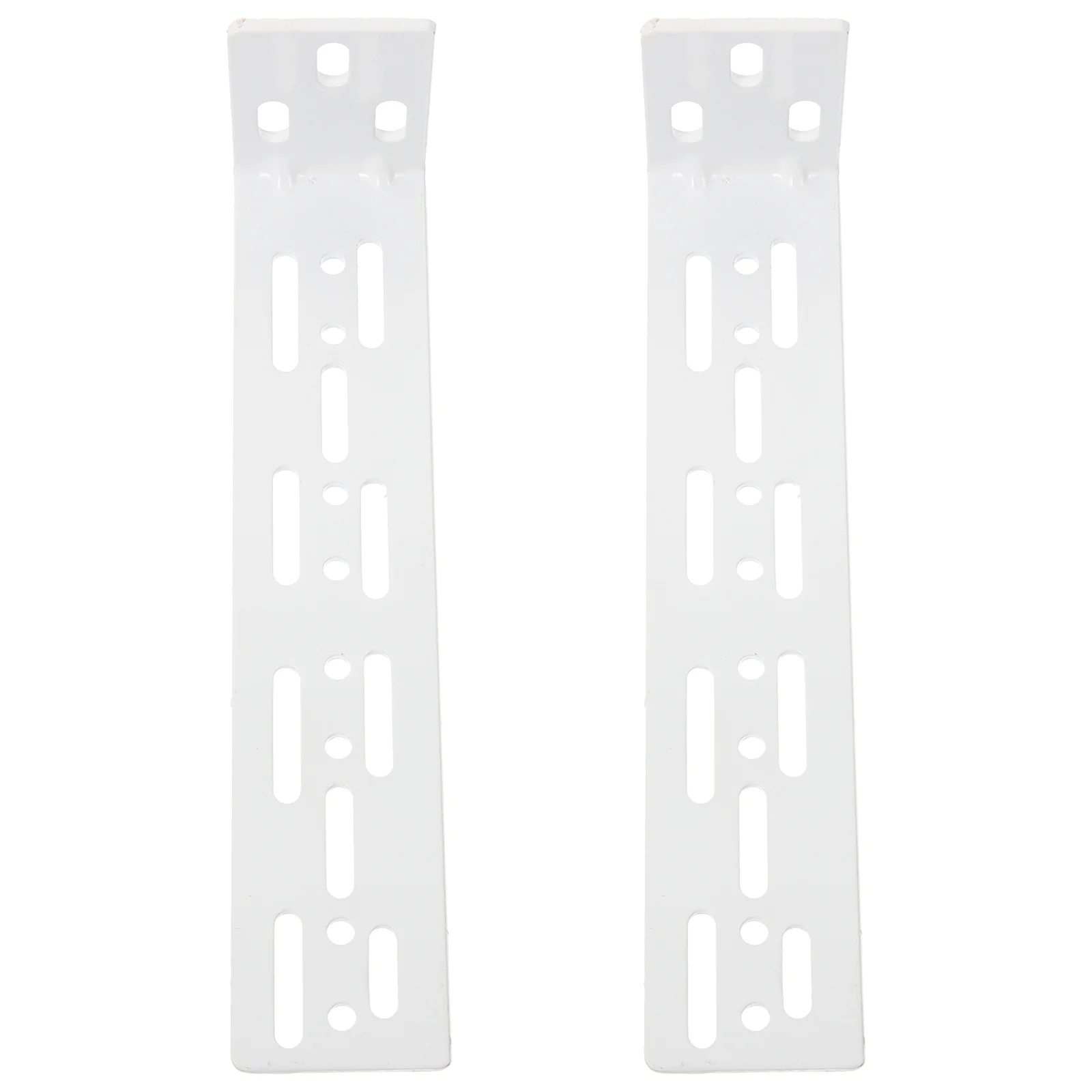 

2Pcs Electric Curtain Track Silent Design Iron Material Easy Installation Wall Mount Bracket Wall Curtain Track