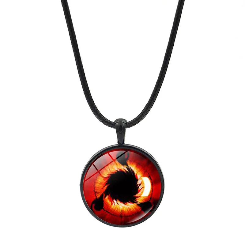 Anime Naruto Sharingan Necklace Men\'s Chain Jewelry Accessories Uchiha Itachi Cosplay Pendant Kids Toys Fans Gift