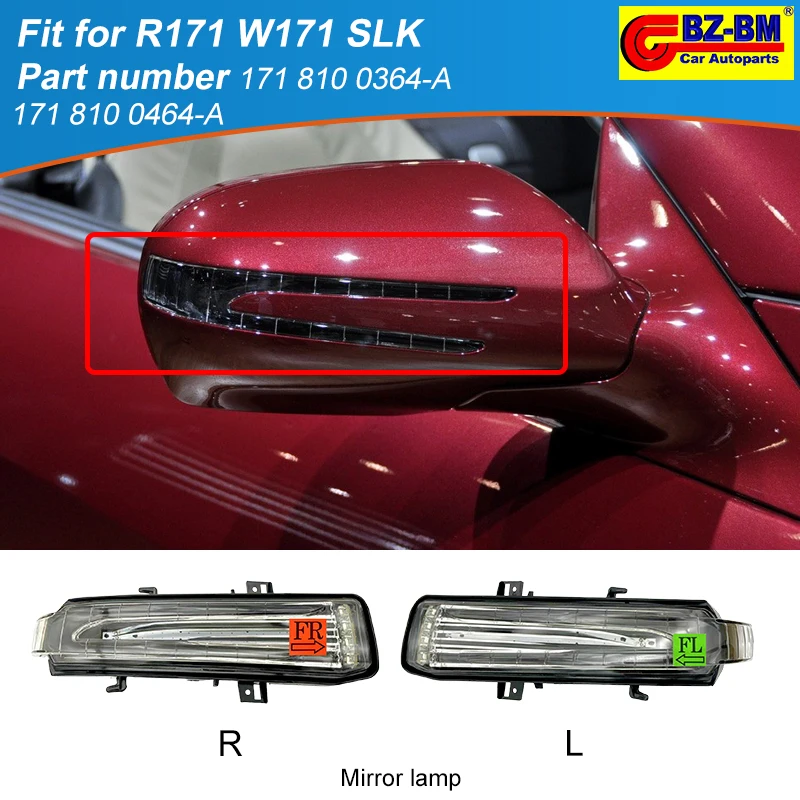 

Указатель поворота бокового зеркала двери для Mercedes Benz R171 W171 Slk OEM 1718100364 1718100464