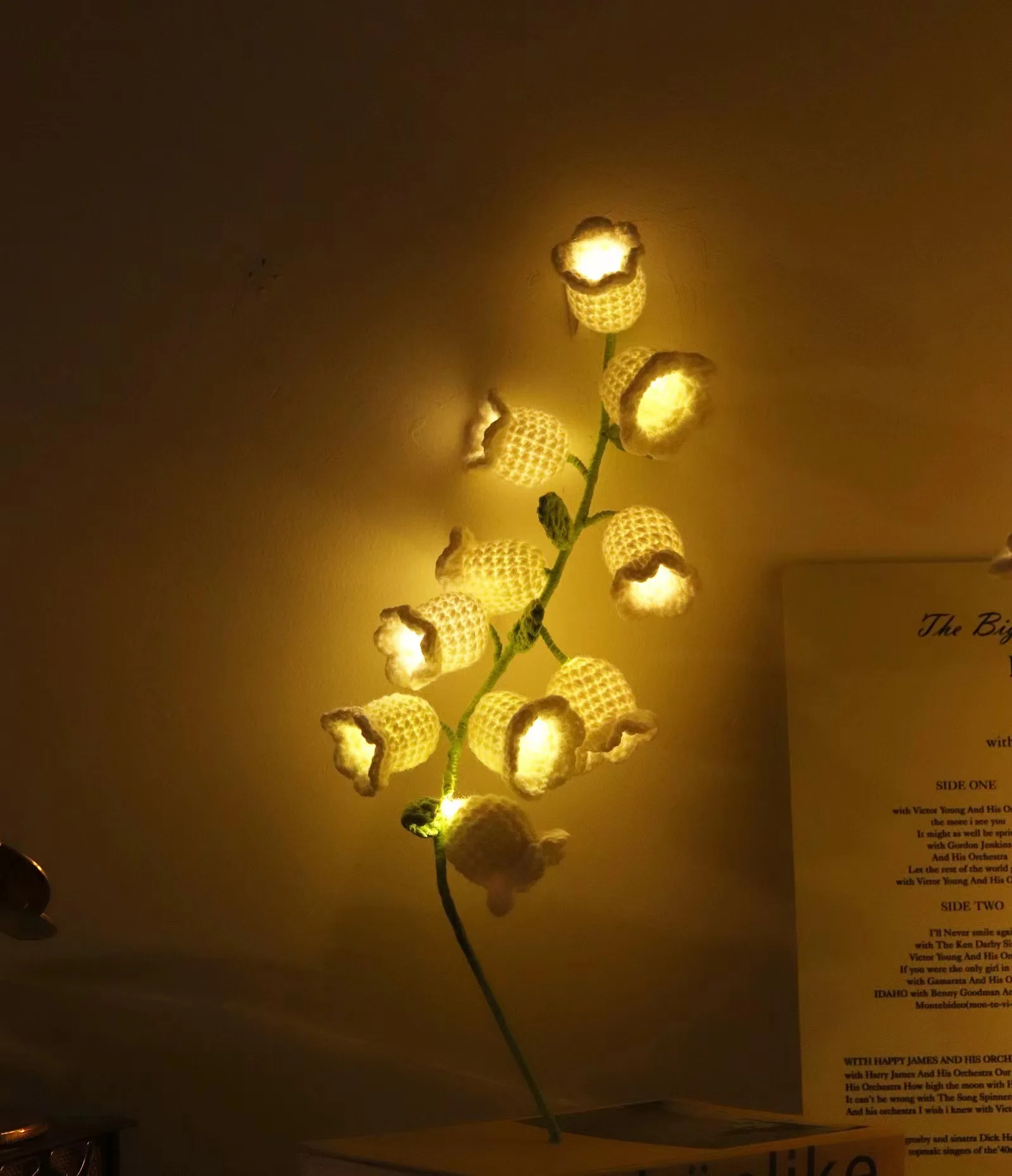 D5 DIY Lily LED Night Lights Of The Valley Garland Fairy String Light Gift Handmade Flower Lamp Home Room Wedding Birthday Decor