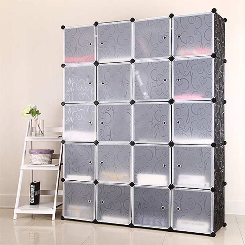 Wardrobe Shoe Cabinet Household Storage Cabinet Clothes Organize Box Removable Assembly Wardrobe Shoe Rack