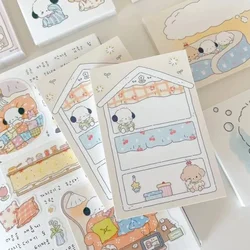50pcs Dog's Den Simple Note Pad Cartoon Style Cute Decoration