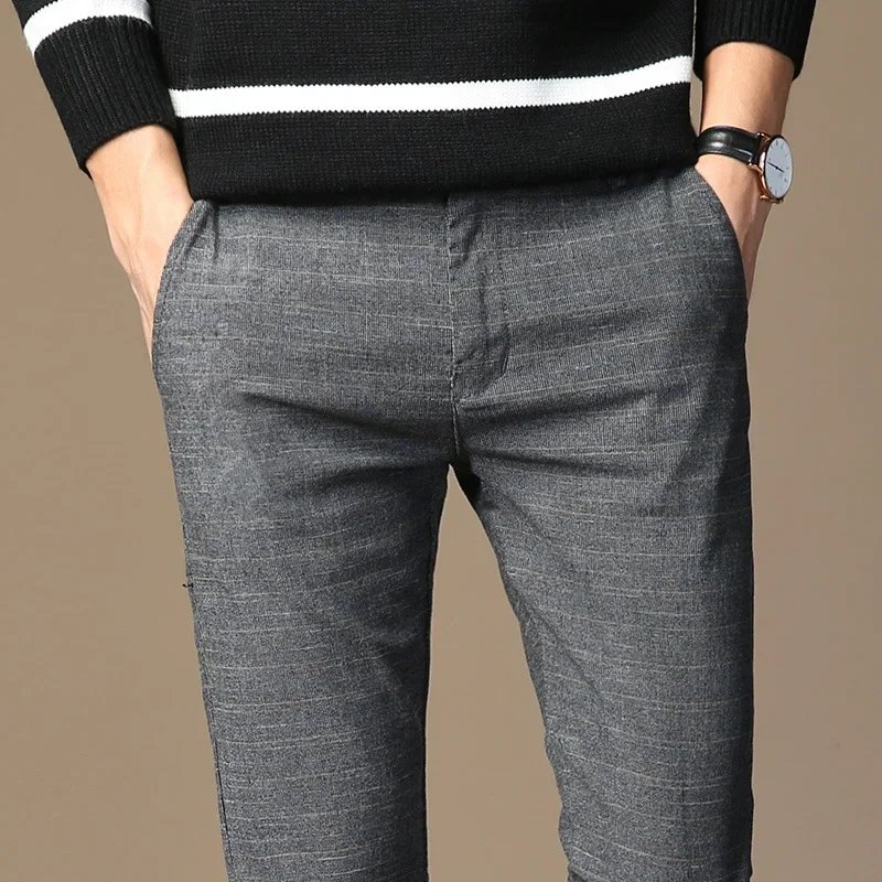 MRMT 2024 Pantaloni da uomo nuovi di zecca Casual Pantaloni da uomo dritti elastici spessi per uomo Pantaloni a righe da uomo Abbigliamento Uomo