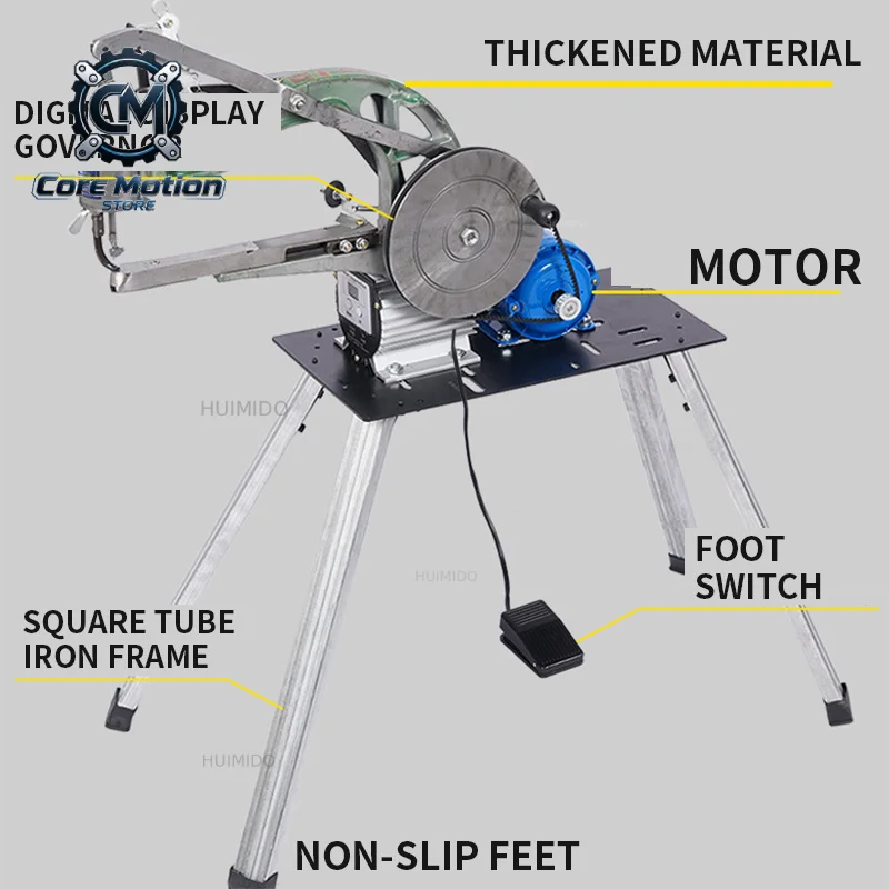 Electric and Hand-crank Shoe Sewing Machine Desktop Shoe Leather Repair and Sewing Machine Speed Adjustable No Iron Frame