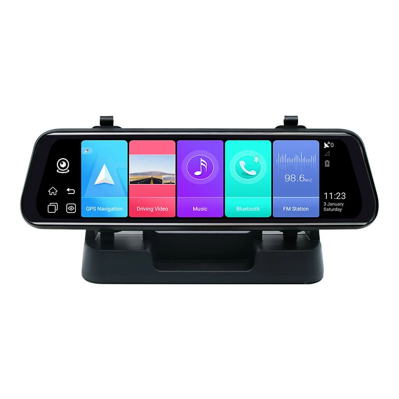 

Factory OEM 9.66" Android Dashcam Dvr Rearview Mirror with Front Flat Anti-glare Rearview Mirror Adas Rearview Mirror Dvr