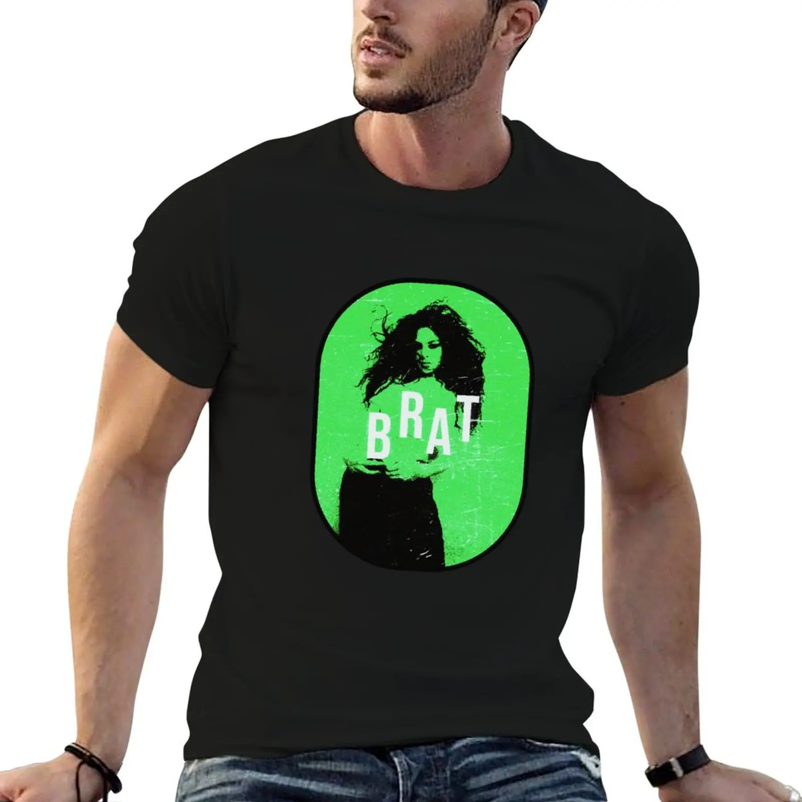 

Brat (Charlie xcx) T-Shirt men t shirt cotton 100% t shirts with prints anime tshirt T-shirt