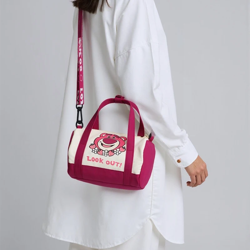 

Stitch Crossbody Bag for Women Disney Anime Canvas Bucket Bag Travel Casual Handbag Fashion Shoulder Pouch Girls Gift Hot Sales