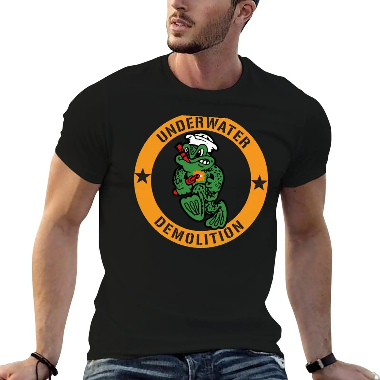 Fifties Frogman T-Shirt vintage graphic tee aesthetic clothes mens cotton t shirts