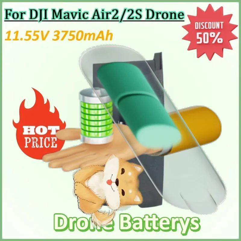 

11.55V 3750mAh for DJI Mavic Air2/2S Drone 31Mins Flight Long Time Battery Intelligent High Capacity Flight Replacement Battery