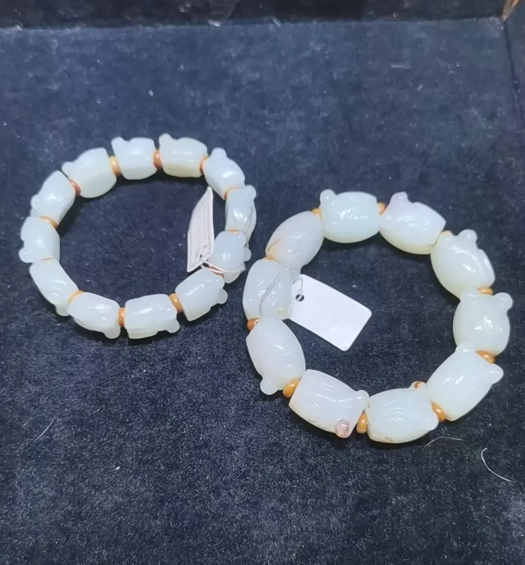 

1 шт., сокровище, китайский винтажный Hetian, белый старый нефрит, различные виды цикады, браслет, тотем, резьба, амулет, Таймстаун