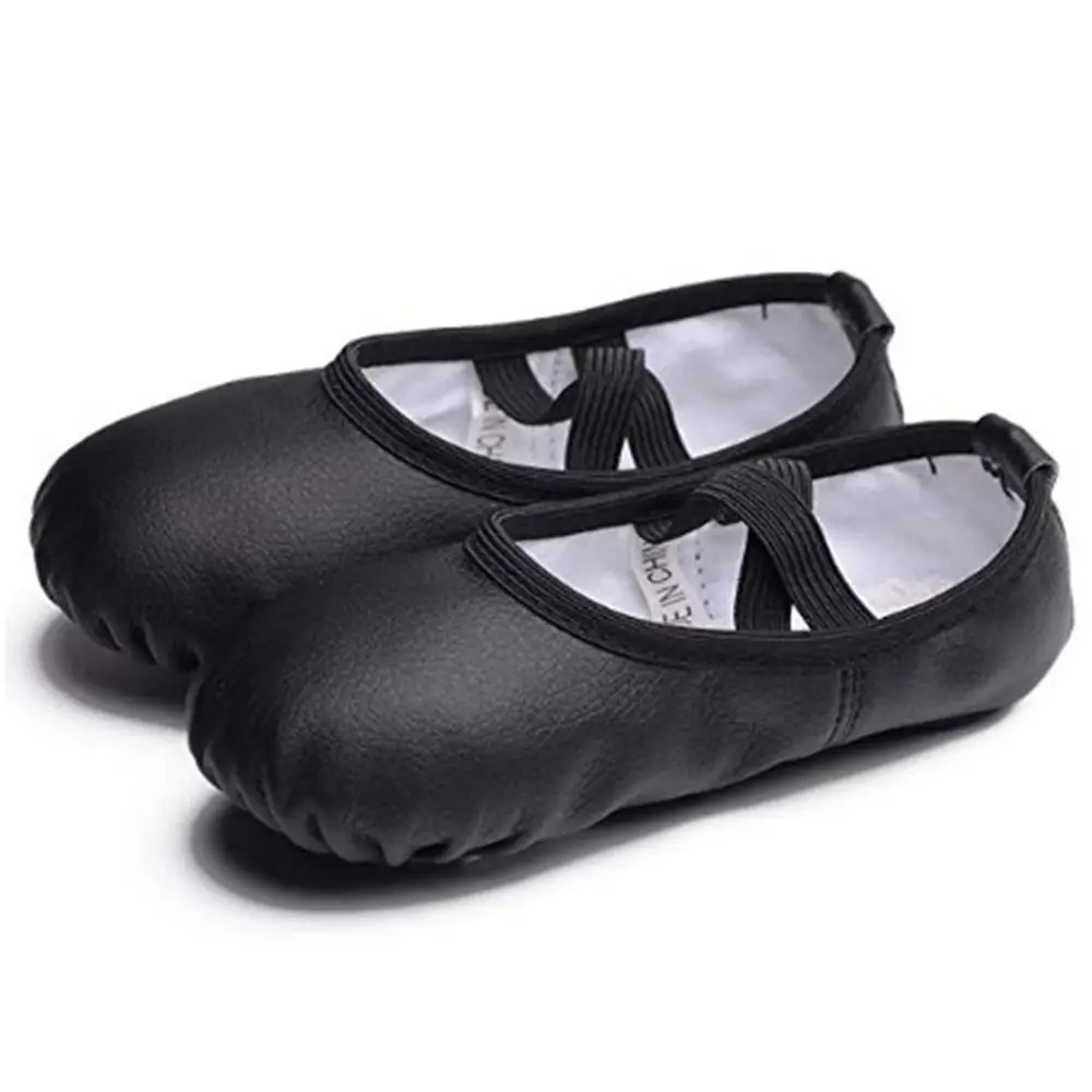 

Easy To Care Soft Ballet Shoes Size 32-40 Full Sole Dance Shoes Lace-free PU Leather Women's Ballet Slipper Jazz