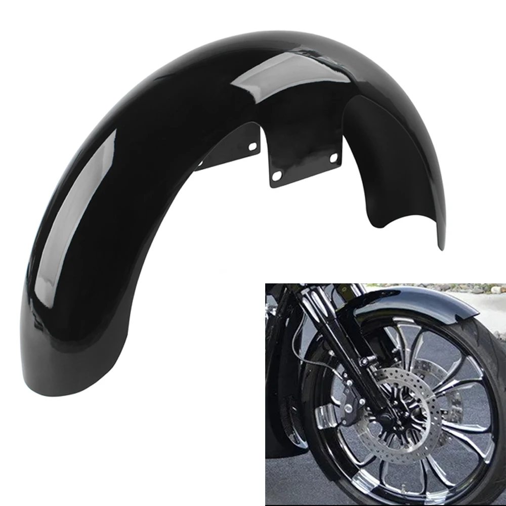 

Глянцевая черная стальная мотоциклетная шина 21 дюйм, переднее крыло для Harley Touring Electra Road Street Glide, изготовленные на заказ Baggers 2024 2025 ﻿