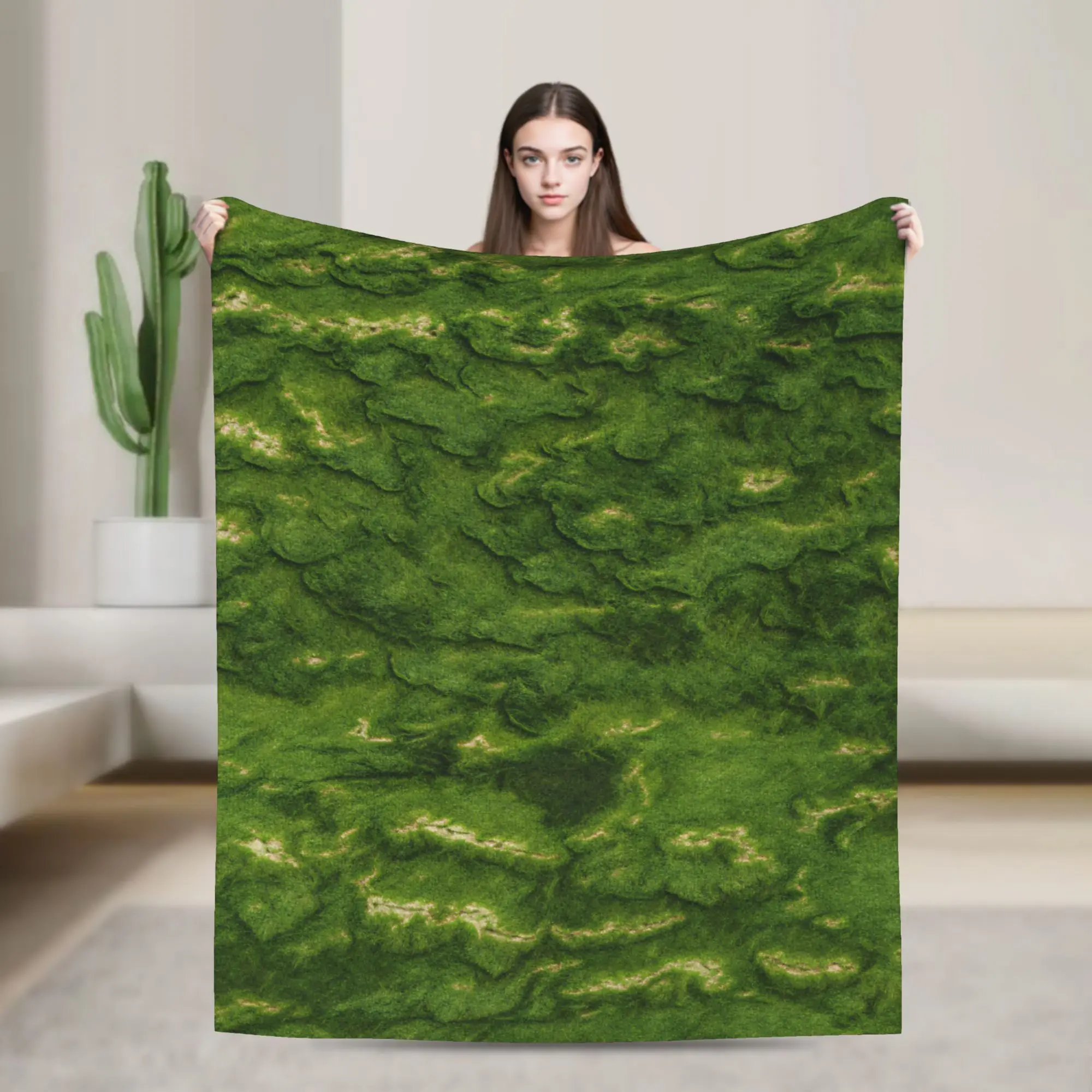 Grass Battlemat Grassland Land Greenery Blankets Quality Warm Soft  Bedding Throws Winter Picnic Couch Bed Graphic Bedspread