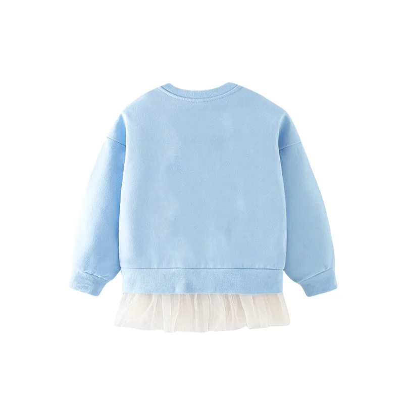 Jumping Meters Bunny New Arrival 2-7T Girls Shirts Baby Clothes Girls Sweatshirts Toddler Costume Mesh Hooded Shirts