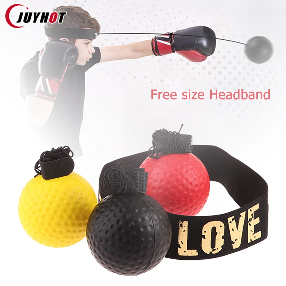 1set Boxing Speed Ball Head-mounted PU Punch Ball MMA Sanda Training Hand Eye Reaction Home Sandbag Fitness Boxing Equipment