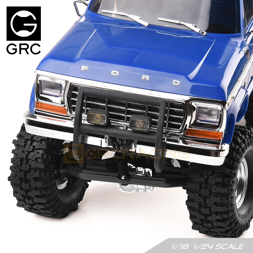 GRC 1/18 Front bumper square spotlight Search lights For 1/18 1/24 RC Crawler Cars TRX4M SCX24 FCX24 #G180SP