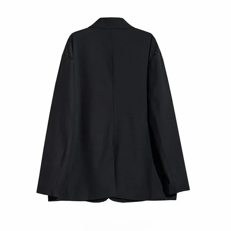 Black Indie Aesthetics Blazer Women Graffiti Print Single Breasted Suits 2023 New Spring Autumn Vintage Blazer Fashion Plus Size