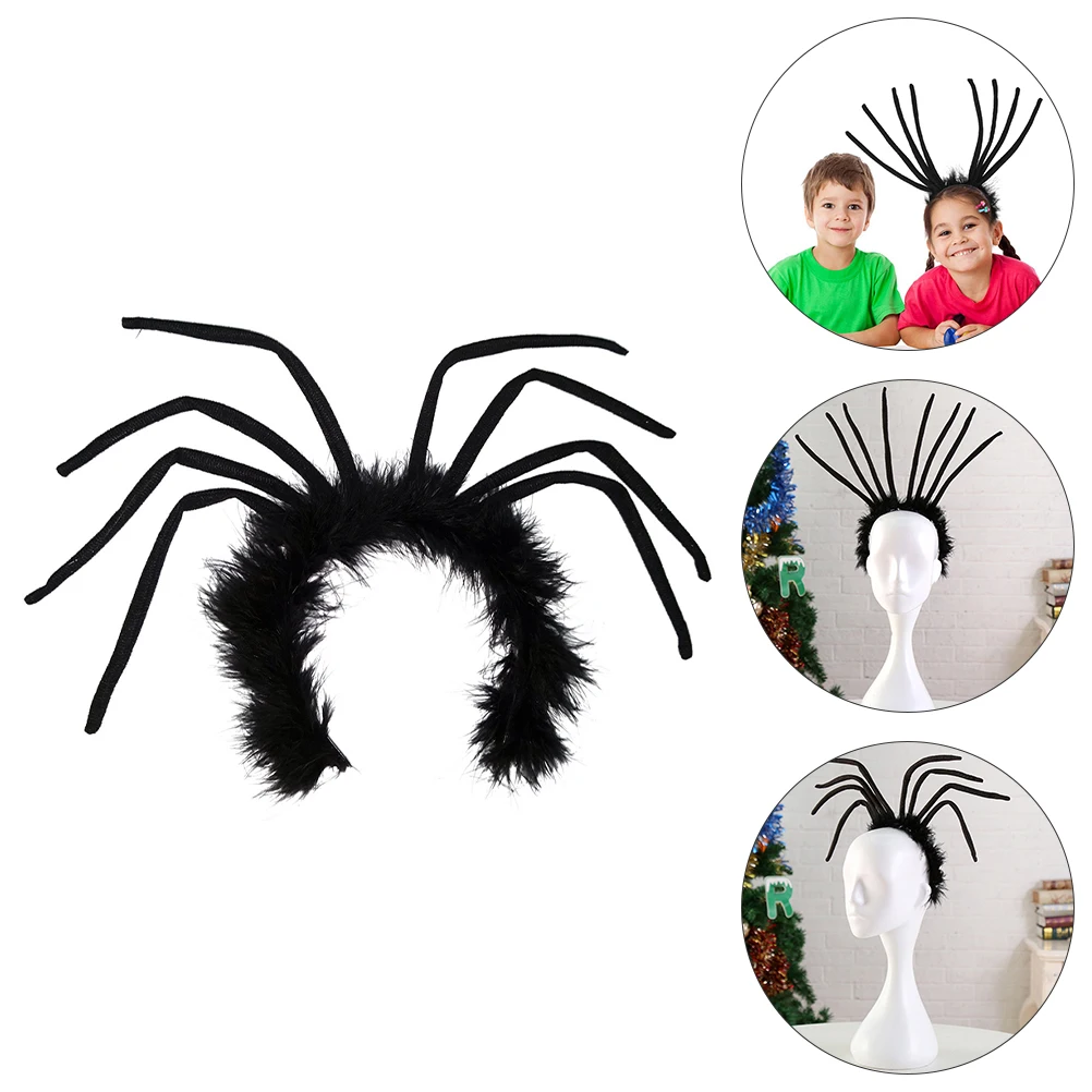 

Cute Halloween Spider Headband Comfortable Party Hairband For Women Kids Halloween Cosplay Prop Flexible Funny Hair