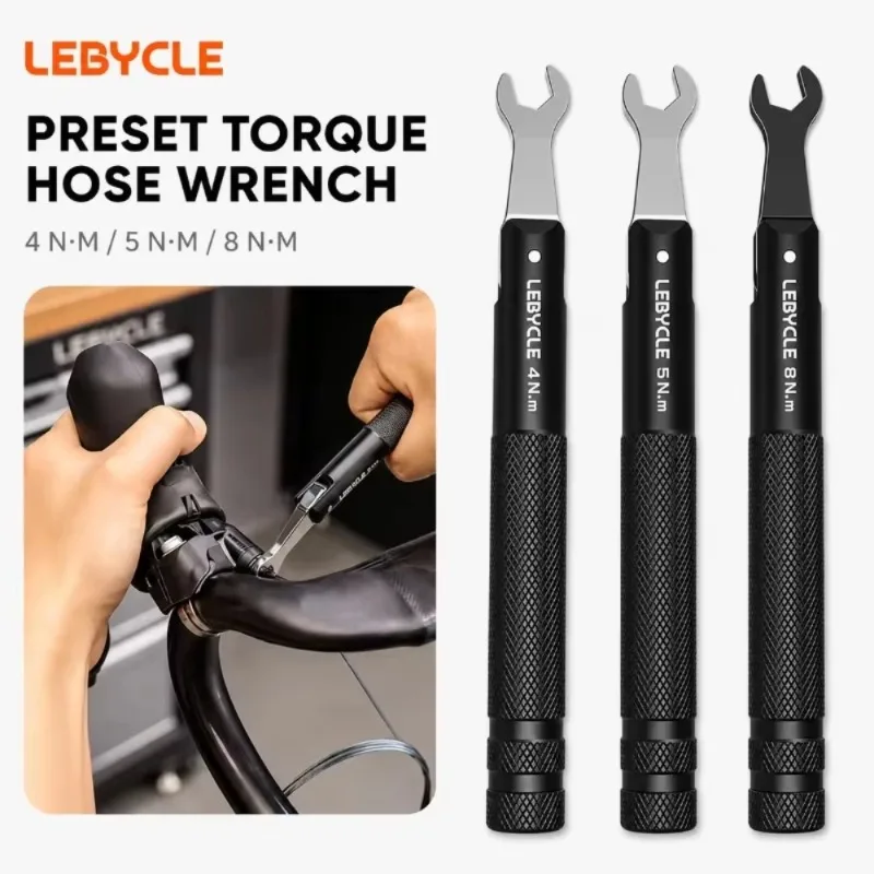 LEBYCLE 4/5/8Nm preset torque wrench, compatible with Shimano, SRAM, Magura mountain road bicycle daily maintenance tool kit