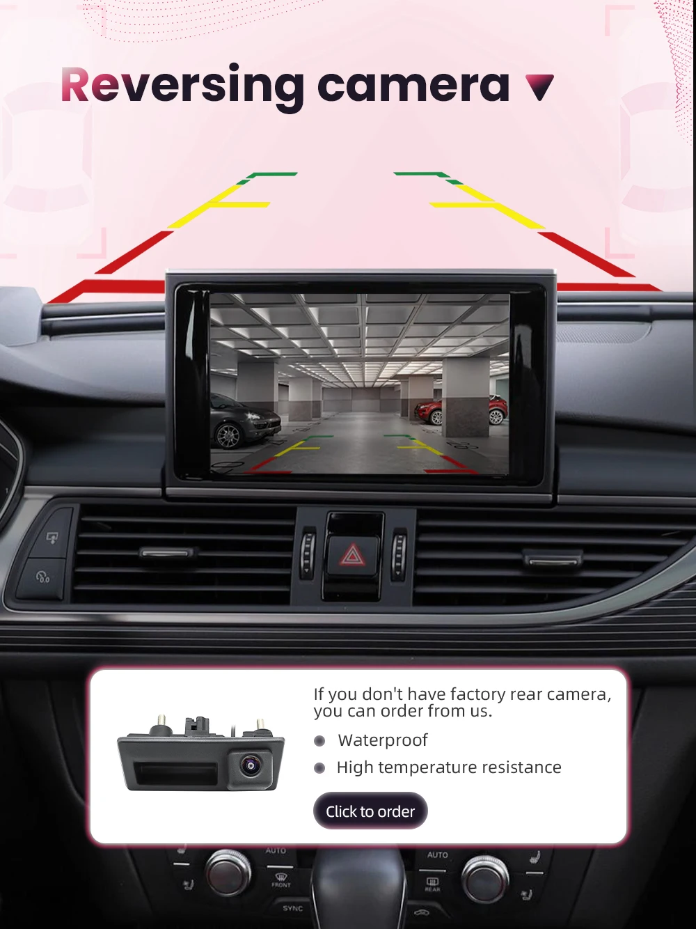 BONROAD Drahtloses CarPlay-Schnittstellenmodul für Audi A6 A7 A4 A5 Q3 A1 Q5 mit Android Auto Mirror Link AirPlay Bluetooth – Detail 9