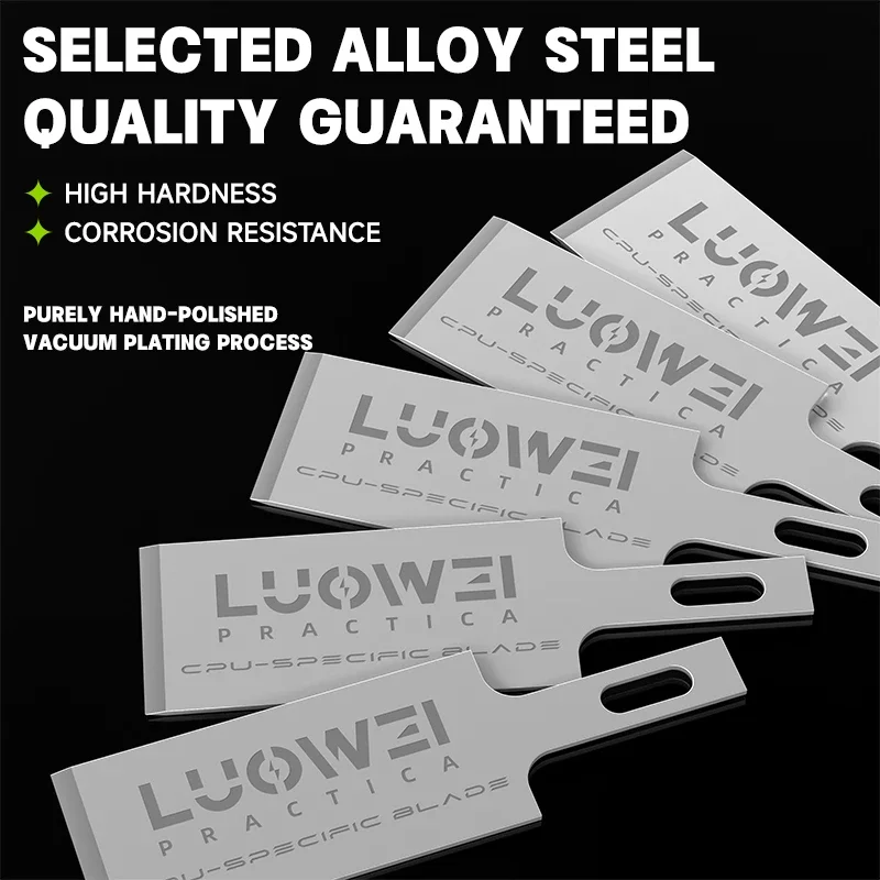 LUOWEI LW-326 10 Pz Multifunzionale CPU IC Lama per Rimozione Colla Set per la Riparazione del Telefono Rimozione Colla Scheda Madre BGA Sgommatura Coltello