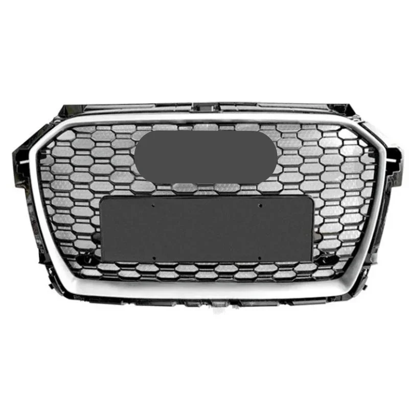 

Racing Grills Front Hood Grille Car Front Bumper Grill Center Grille for RS1 Grill for A1/S1 2015-2018 Silver