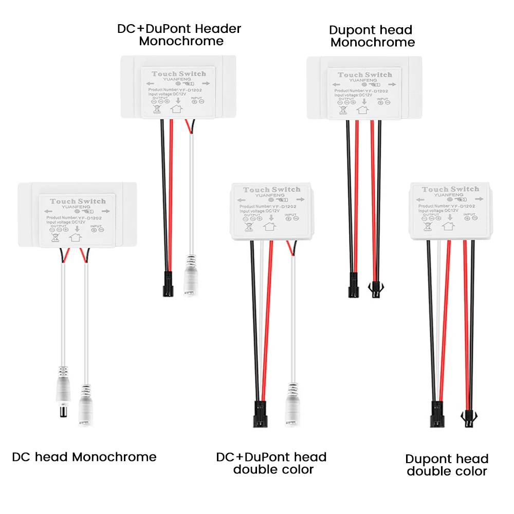 Touch Sensor Switch DC 12V 5A 60W LED Smart Single Key Mirror Light Switch Touch Dimmer Switch For Bathroom Mirror