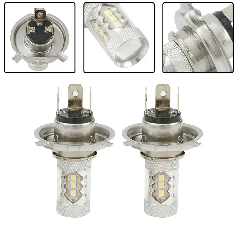 Koplamp LED Mistlampen DRL 800lm/stk X 80 W Wit H4 HB2 Grootlicht aluminium Sliver 2 Stuks koop Hot Nieuwe