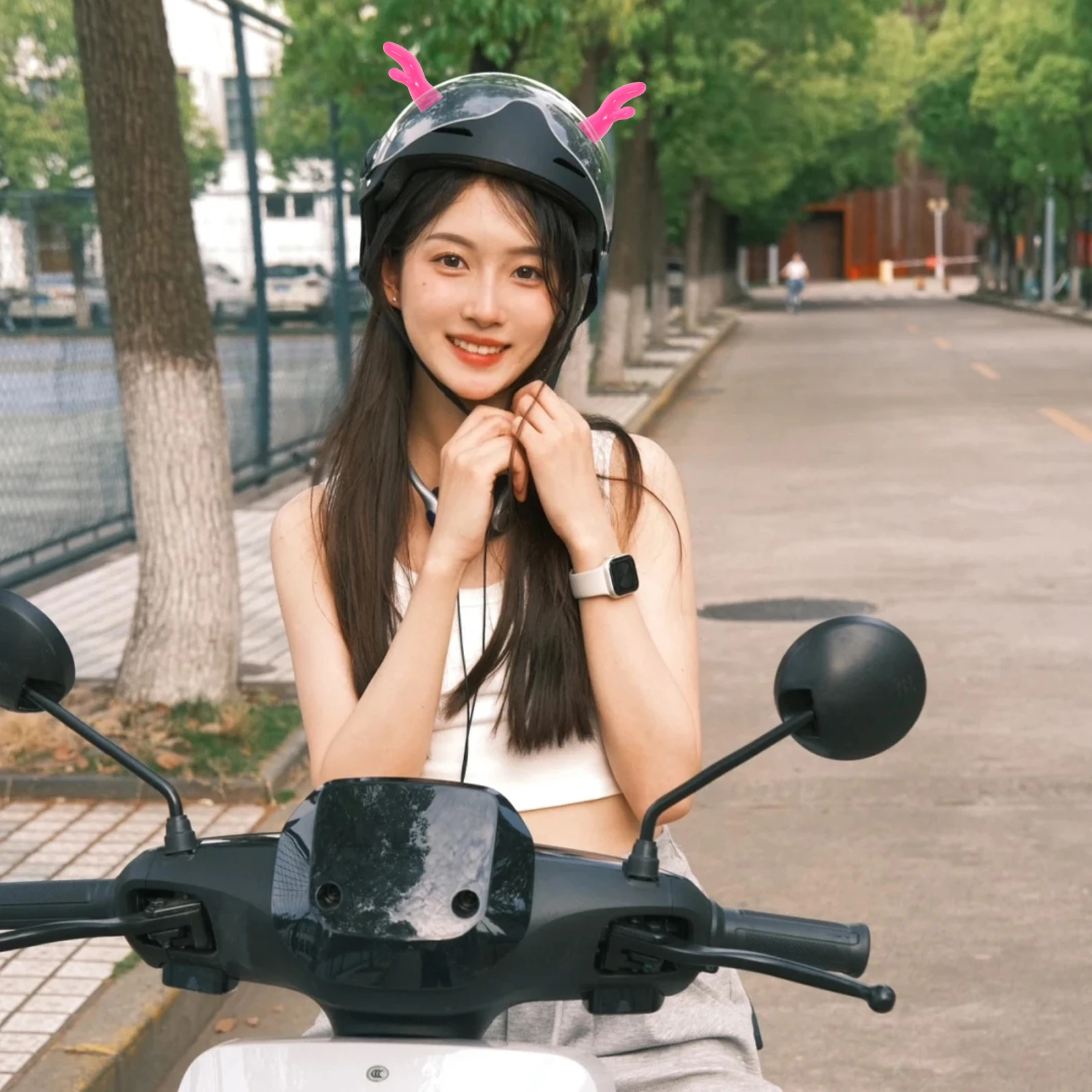 

Deer Horn Motorcycle Decoration Reusable Suction Cup Antler Unique Design Universal Fit For Bike Ski Accessories