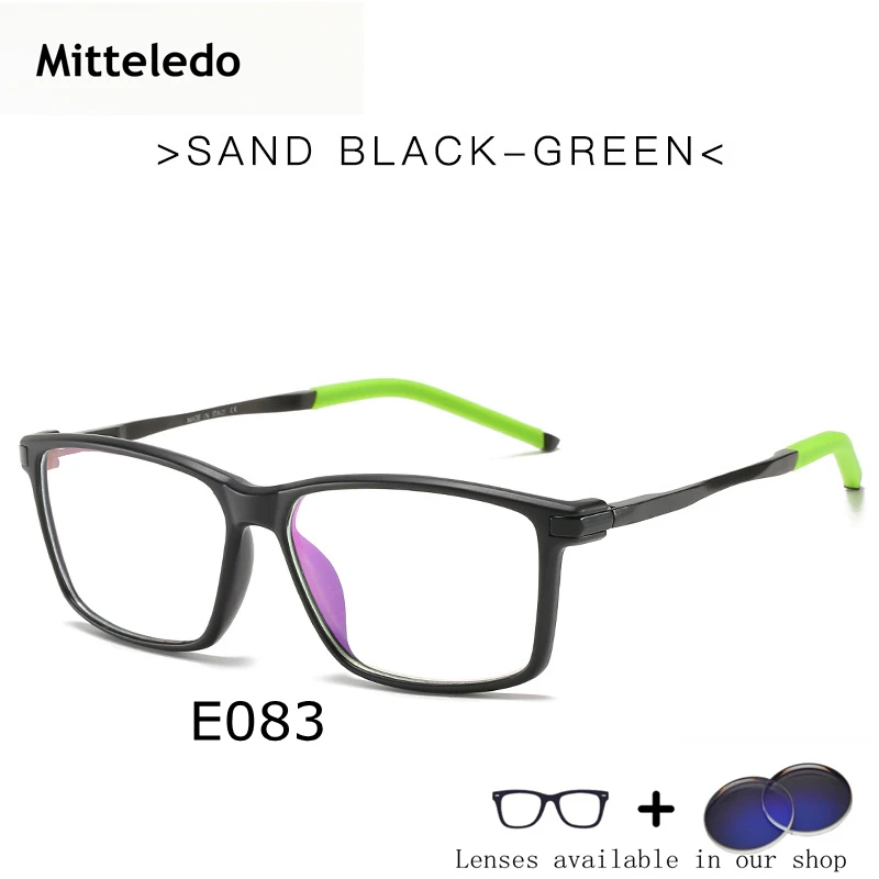 Mitteledo TR90 sports series ultra light flat glasses with simple shading protection can be equipped with optical square E0833