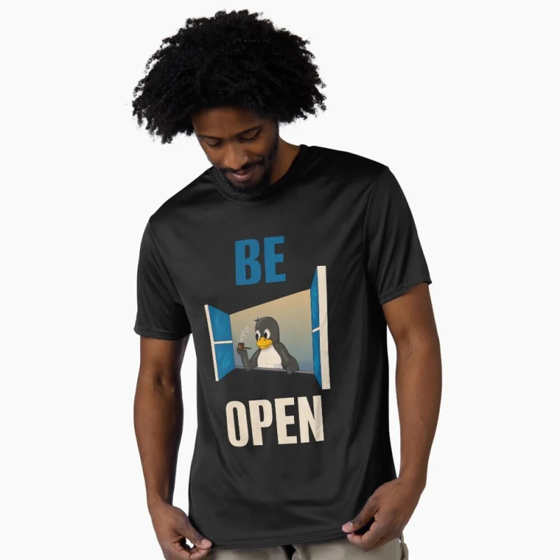 Linux - Be open Funny Developer Gift t shirt for Software Engineer Graphic clothes 100% cotton printed tee All size Tops