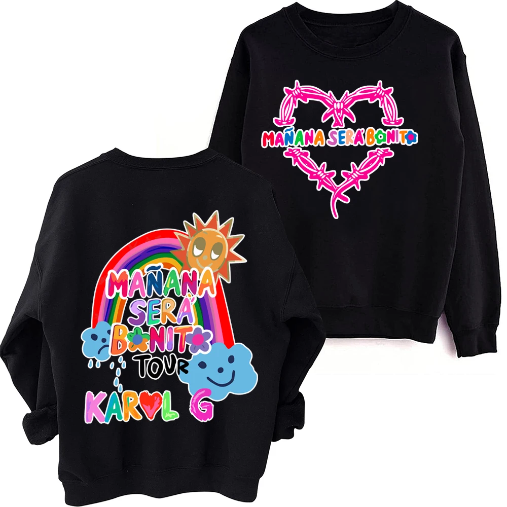 Karol G Tour Mañana Será Bonito Sweatshirt Man Woman Harajuku Round Neck Long Sleeve Oversized