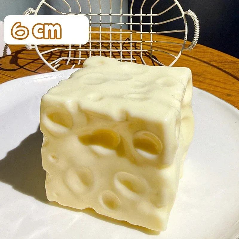 Cheese Cream Squishy Ball Flour Filling Handmade Slow Rebound Fidget Toy Soft Squeeze Stress Relief  Stress Reliever Toys