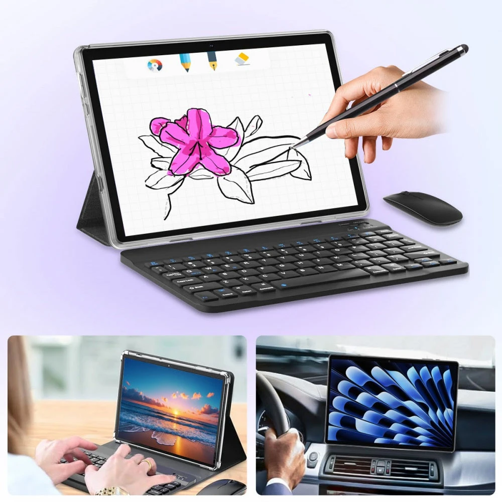 KOOMDIGI T40 Tablet PC 10.1 Inch Android 13 4G LTE Octa Core 12GB RAM (4GB+8GB) 128GB ROM 1280×800 IPS 5MP+13MP Dual Camera 2.4G+5G WiFi 5000mAh Battery