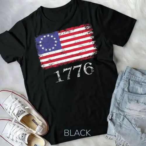 Betsy Ross Shirt 4th Of July American Flag Tshirt 1776 Retro Unisex T-shirt