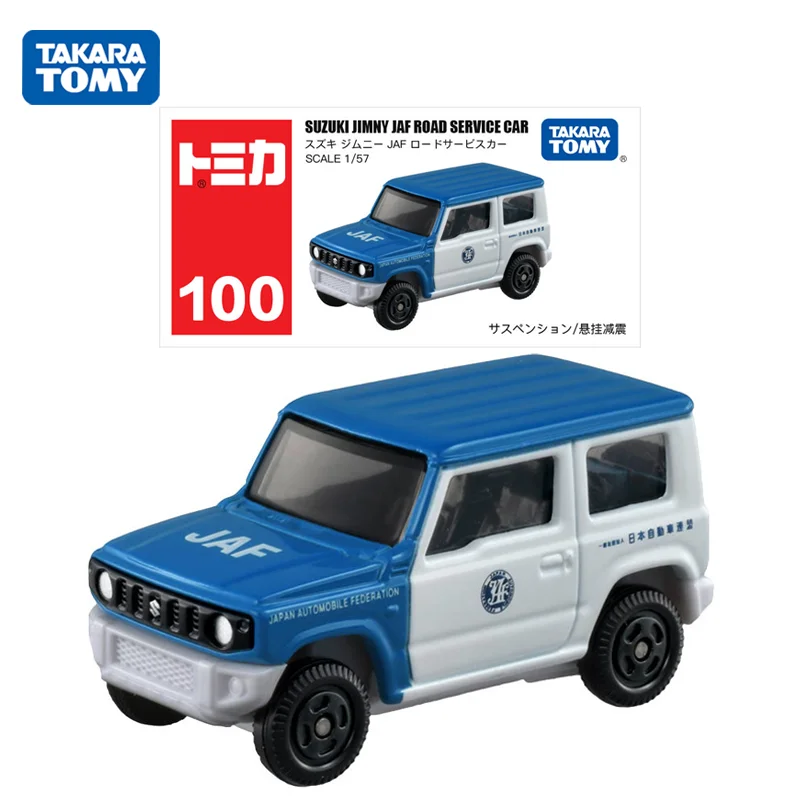 

TAKARA TOMY Tomica 1/57 NO.100 Suzuki Jimny JAF Road Service Car Mini Diecast Alloy Model Car Toy Metal Gifts for Children Boys