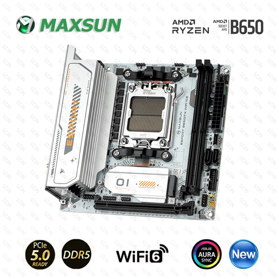 Maxsun B650M ITX マザーボード AM5 ソケット DDR5 デュアルチャネル