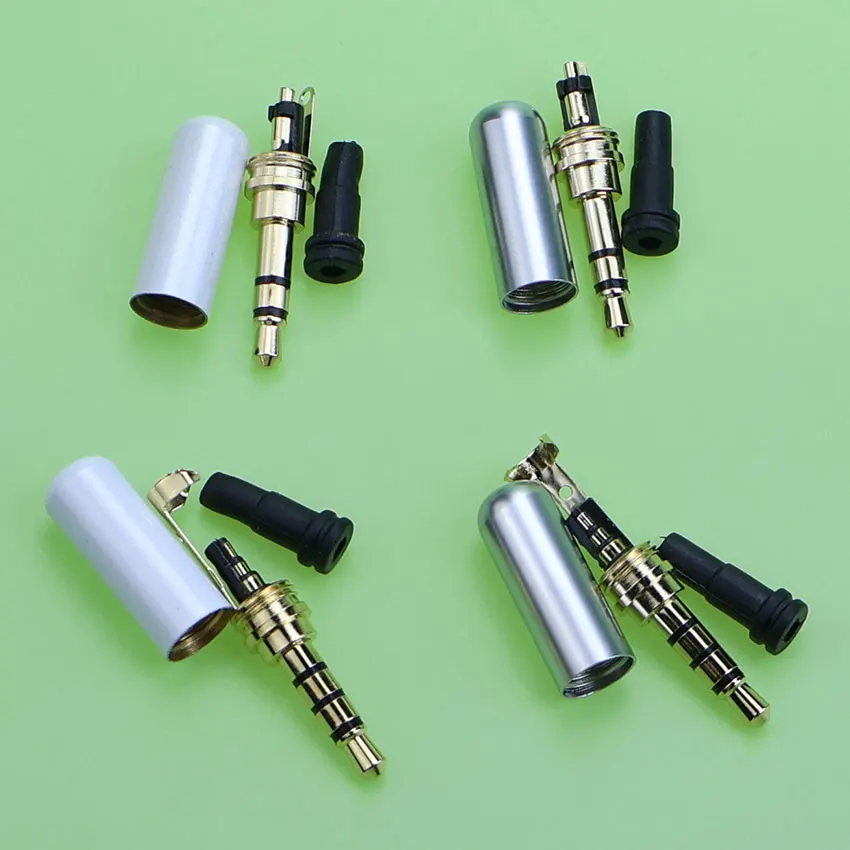 YuXi 1 Piece 3.5MM Audio Connector 3/4 Pole Stereo Headphone Jack Male Plug Earphone DIY Repair Cable Solder Wire