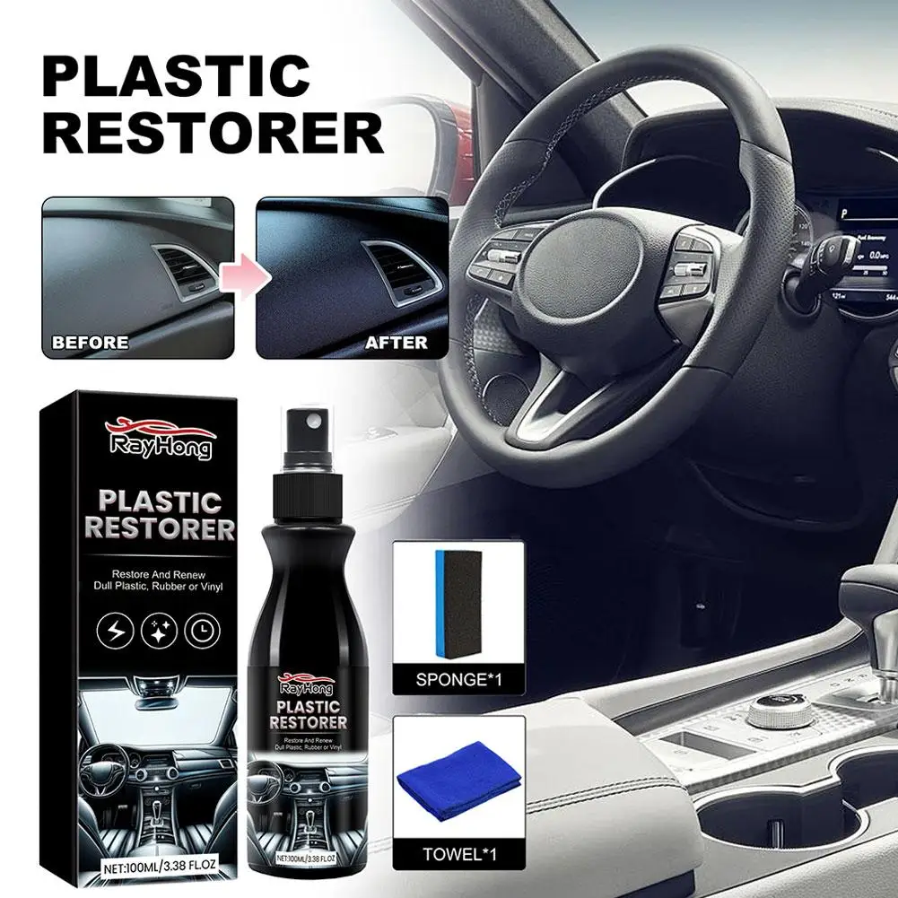 Carro plástico borracha restaurador, Voltar ao revestimento preto, Auto Repair, brilhar, iluminar, Restauração agente, limpar, atualizar, M4F6