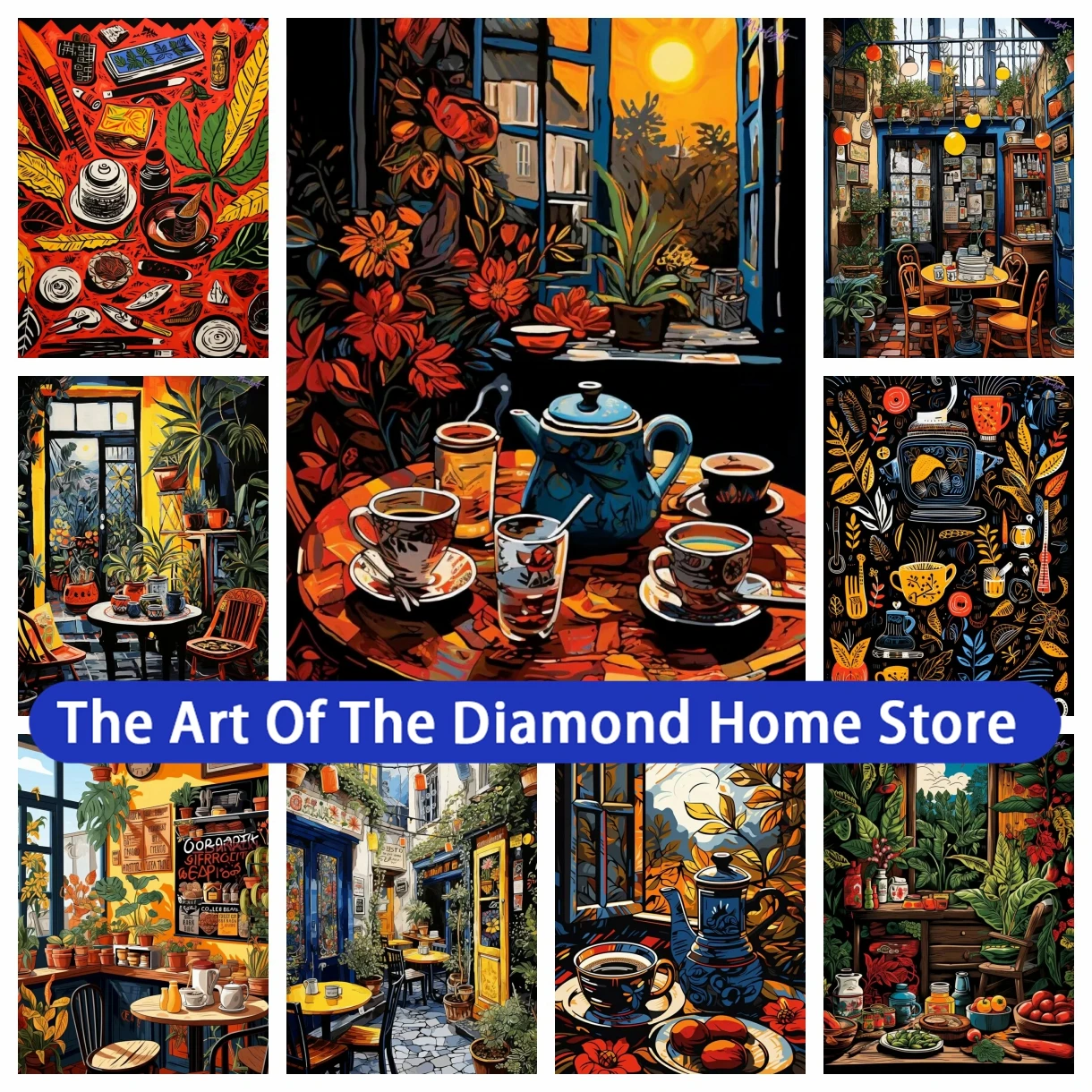 

Delicious Street Food 5D DIY AB Drills Diamond Painting Art Embroidery Cross Stitch Mosaic Children's Gifts Home Decor 2023 New