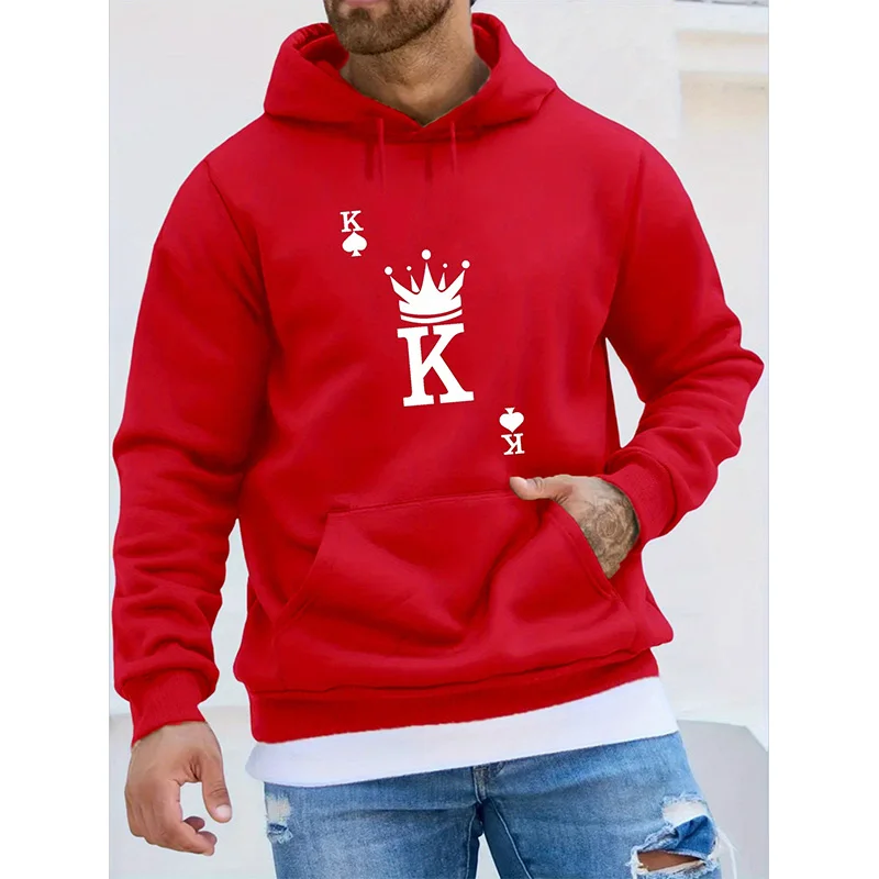 Fashion Letter K Crown Print Hoodie Men Woman Round Neck Hoodies Hooded Sweatshirts Harajuku Pullovers Tracksuit Unisex Clothing