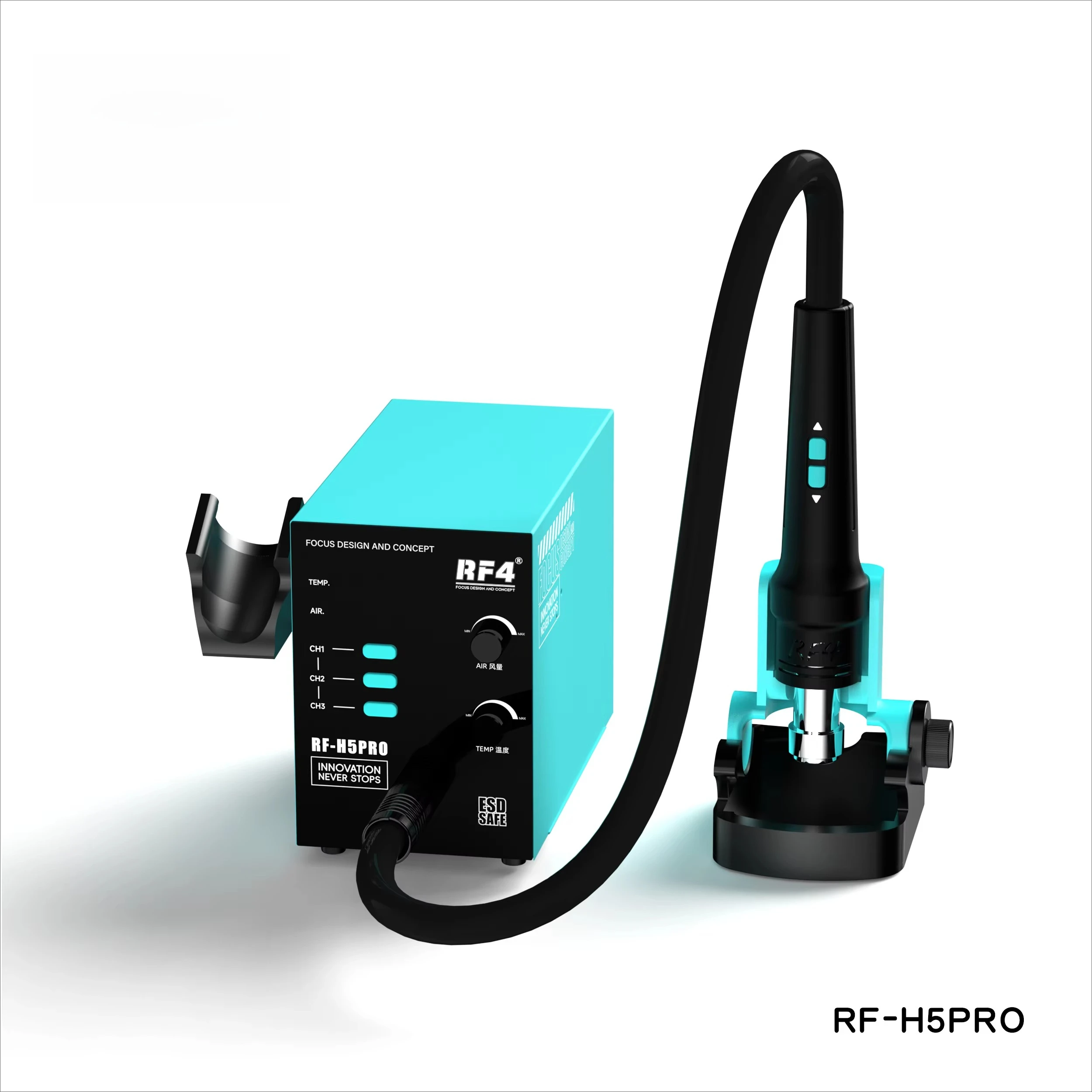 RF4 RF-H5 PRO 800W Power Rework Station Soldering Hot Air Gun  Rework  with Digital Screen for Mobile Repair Welding StationTool