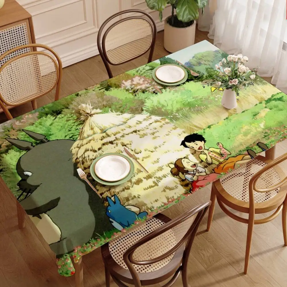 Anime M-My N-Neighbor T-Totors Tablecloth Birthday Party Wedding Christmas Table Cover Wipe Desk Cloth Decor Covers Rectangle