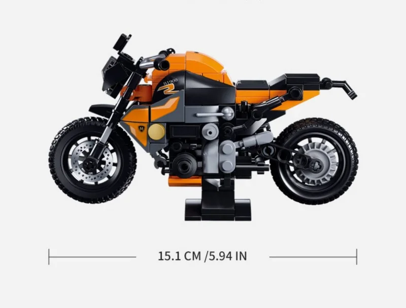 New Motorcycle Building Blocks Stable Base Model Bricks Cool Shape Kit Ornaments Educational Toys For Children