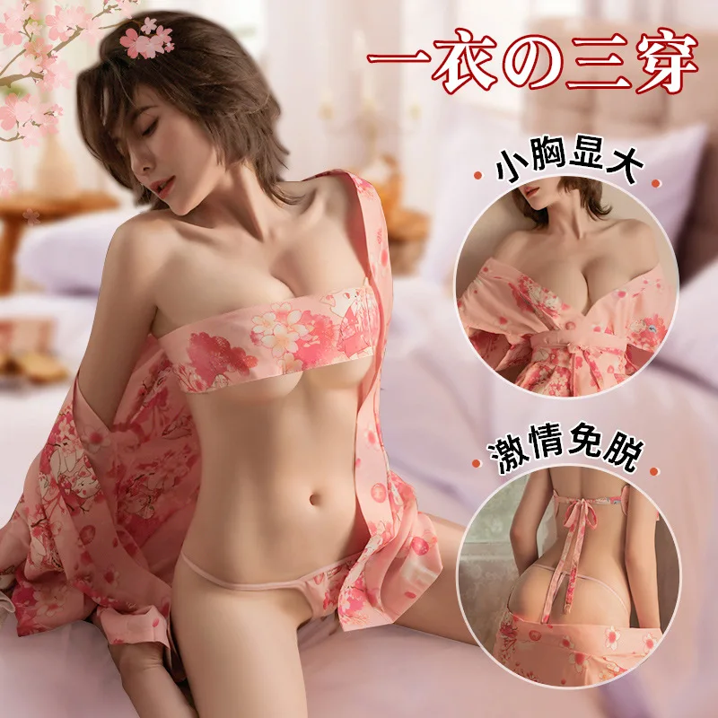 

Sexy Japanese Kimono Cheongsam Pure Desire Pajamas Sexy Underwear Passion Suit Uniform Temptation Exotic Set Babydolls Teddies