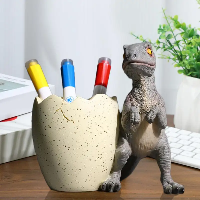 حامل قلم ديناصور ملحقات سطح المكتب منظم تخزين منظم مكتب أنيق لطيف منظم تخزين ملحقات سطح المكتب