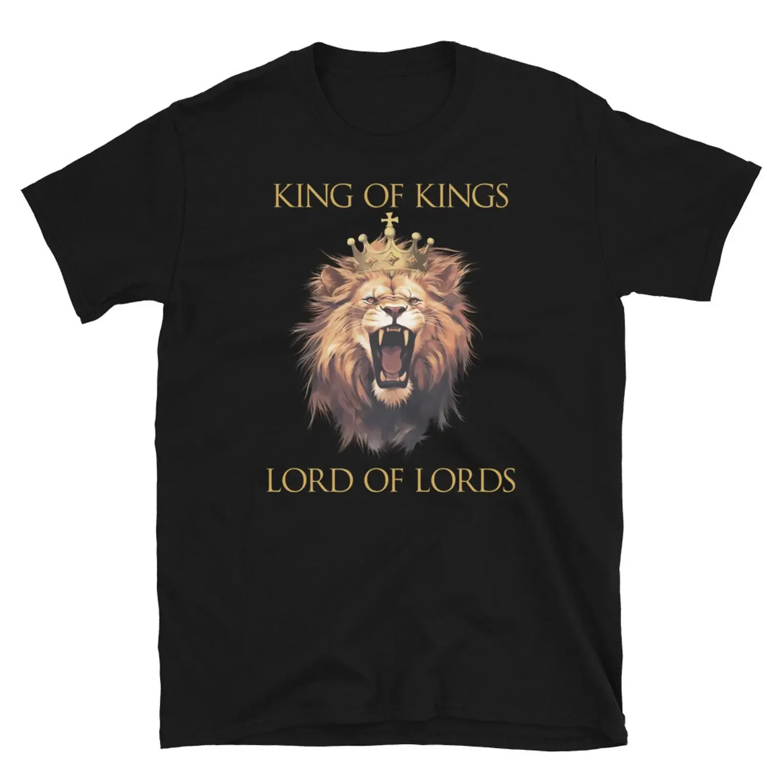 T shirt unisex manica corta King of Kings Lords Re Leone Cristiano vintage Washed Unisex fashion Stylish Slightly Soft